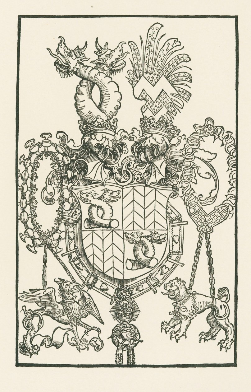 Lo stemma di Florian Waldauf von Waldenstein da Albrecht Dürer or Duerer