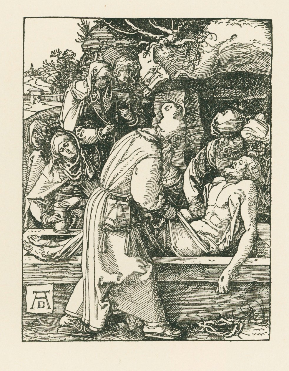La sepoltura, 1509-10 circa (xilografia) da Albrecht Dürer or Duerer