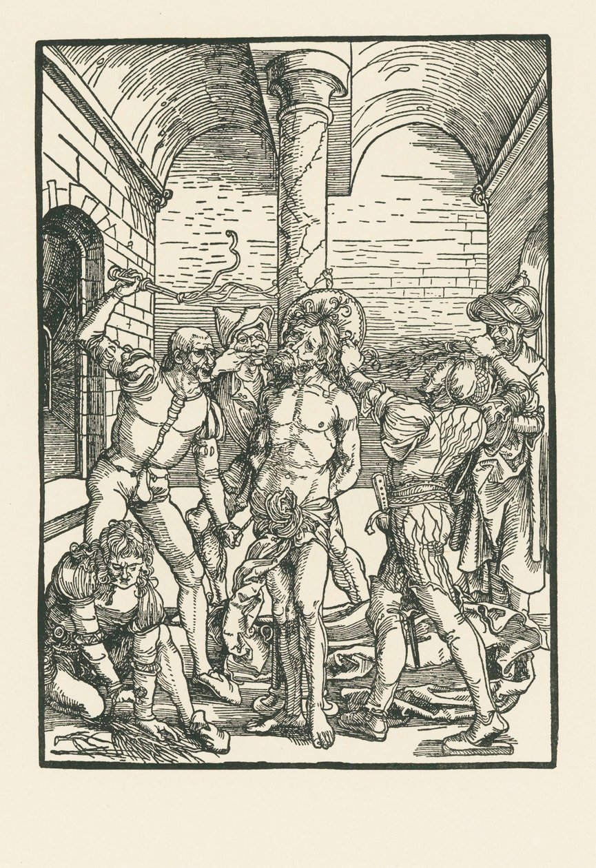 La Flagellazione, 1500 circa (xilografia) da Albrecht Dürer or Duerer