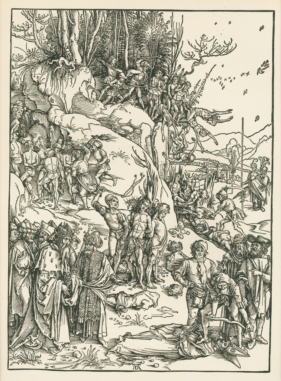 Il martirio dei diecimila, 1496 circa (xilografia) da Albrecht Dürer or Duerer