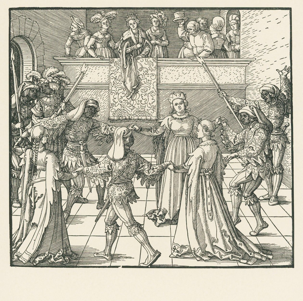 La mascherata (xilografia) da Albrecht Dürer or Duerer