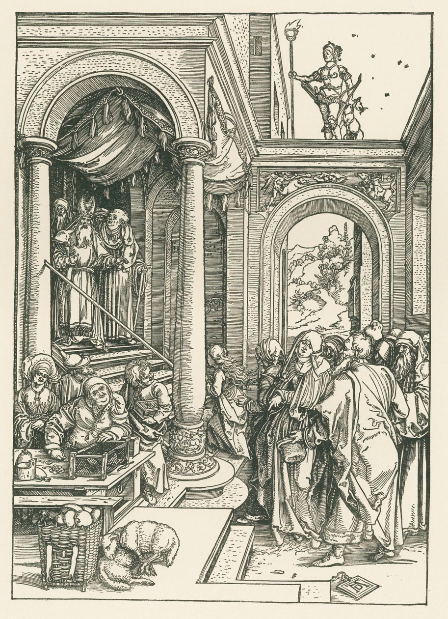 La presentazione della Vergine al Tempio ... da Albrecht Dürer or Duerer