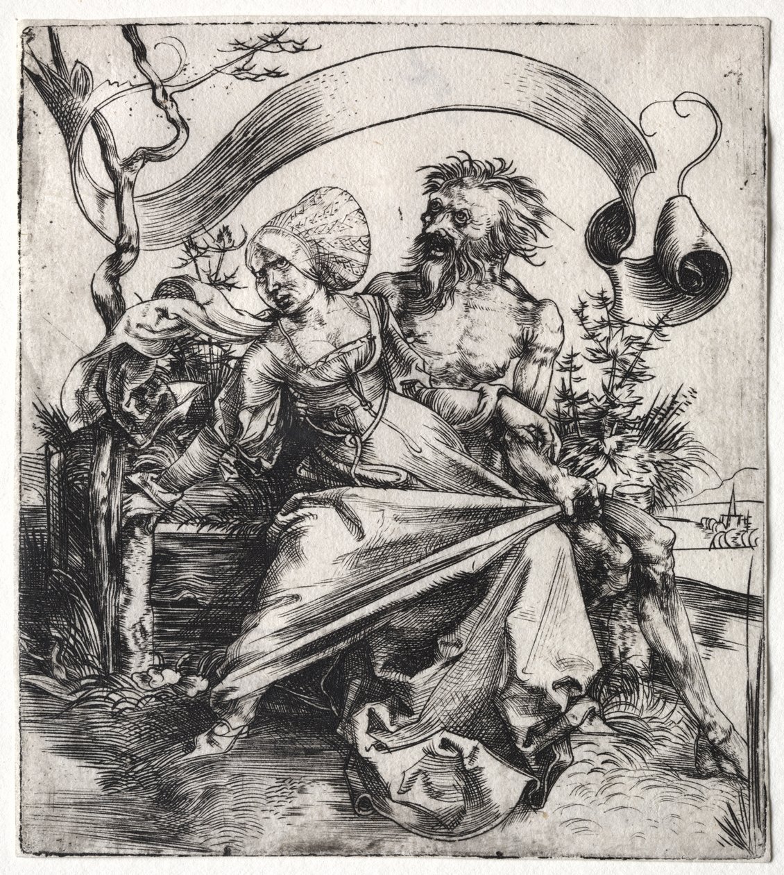 Il rapitore, c. 1495 (incisione) da Albrecht Dürer or Duerer