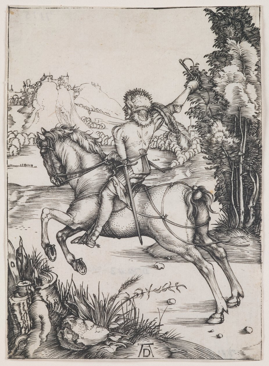 Il piccolo corriere, 1496 circa (incisione) da Albrecht Dürer or Duerer