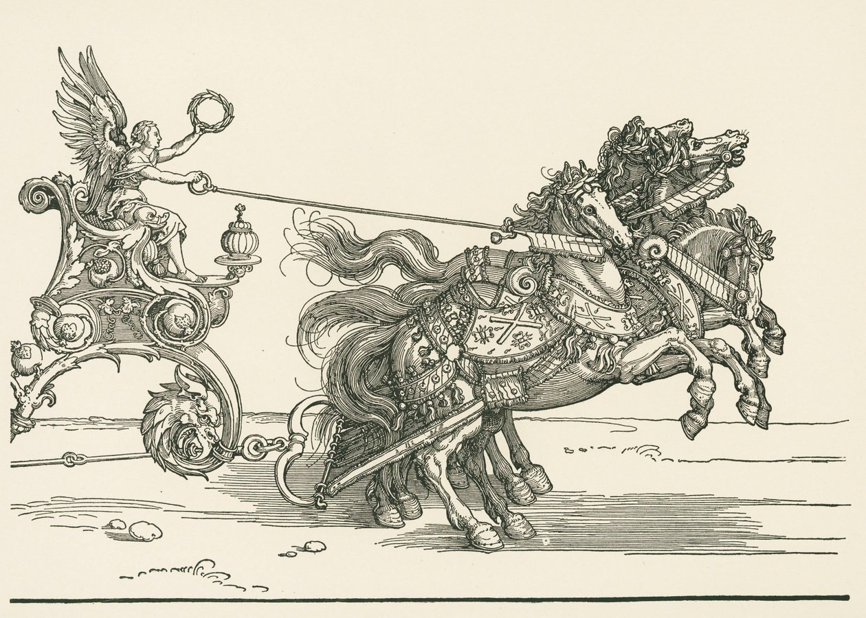 La piccola macchina trionfale o il matrimonio borgognone da Albrecht Dürer or Duerer