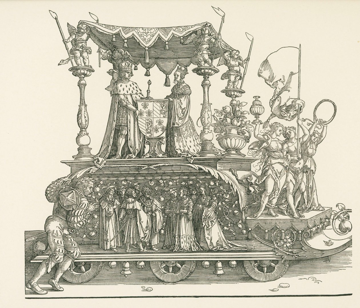La piccola macchina trionfale o il matrimonio borgognone da Albrecht Dürer or Duerer