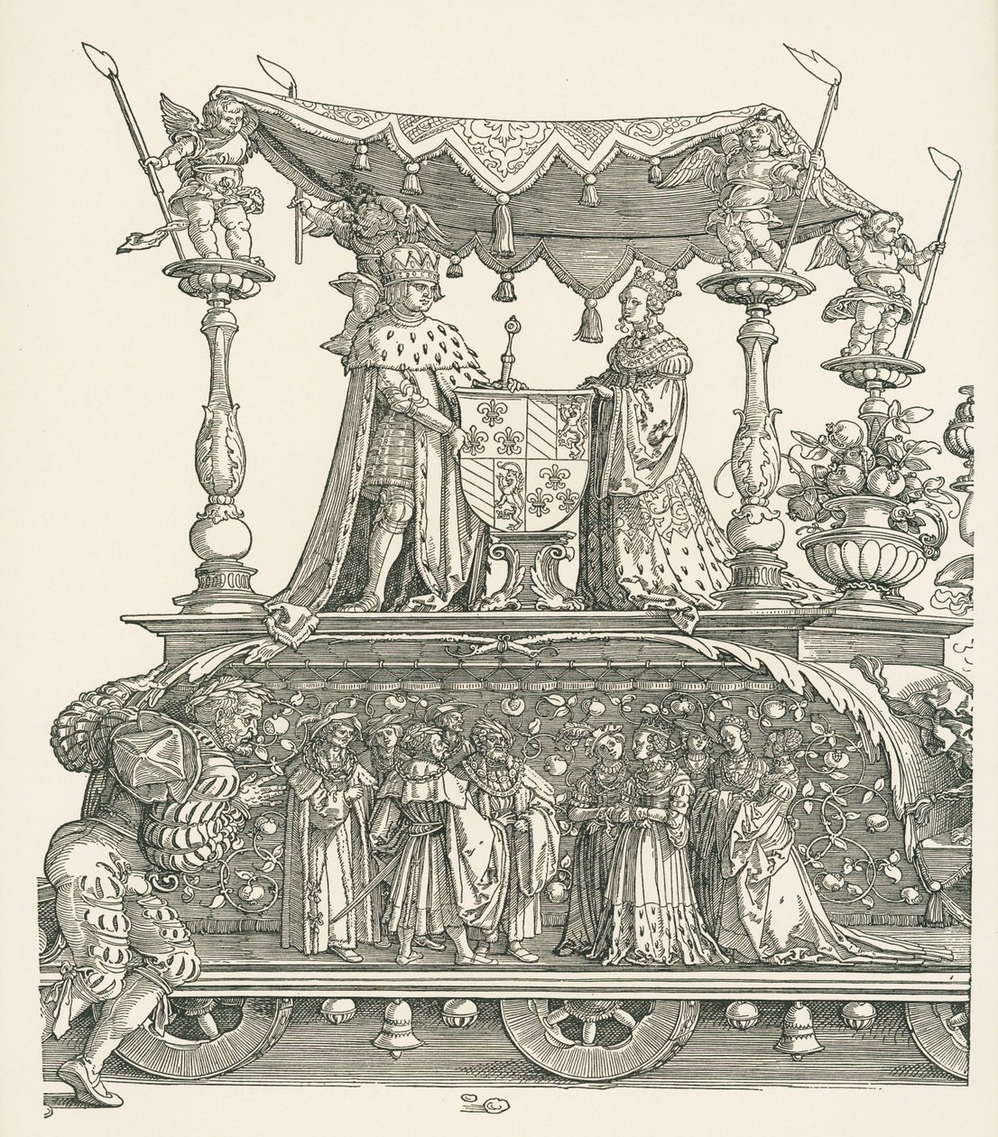 La piccola macchina trionfale o Le nozze borgognone da Albrecht Dürer or Duerer