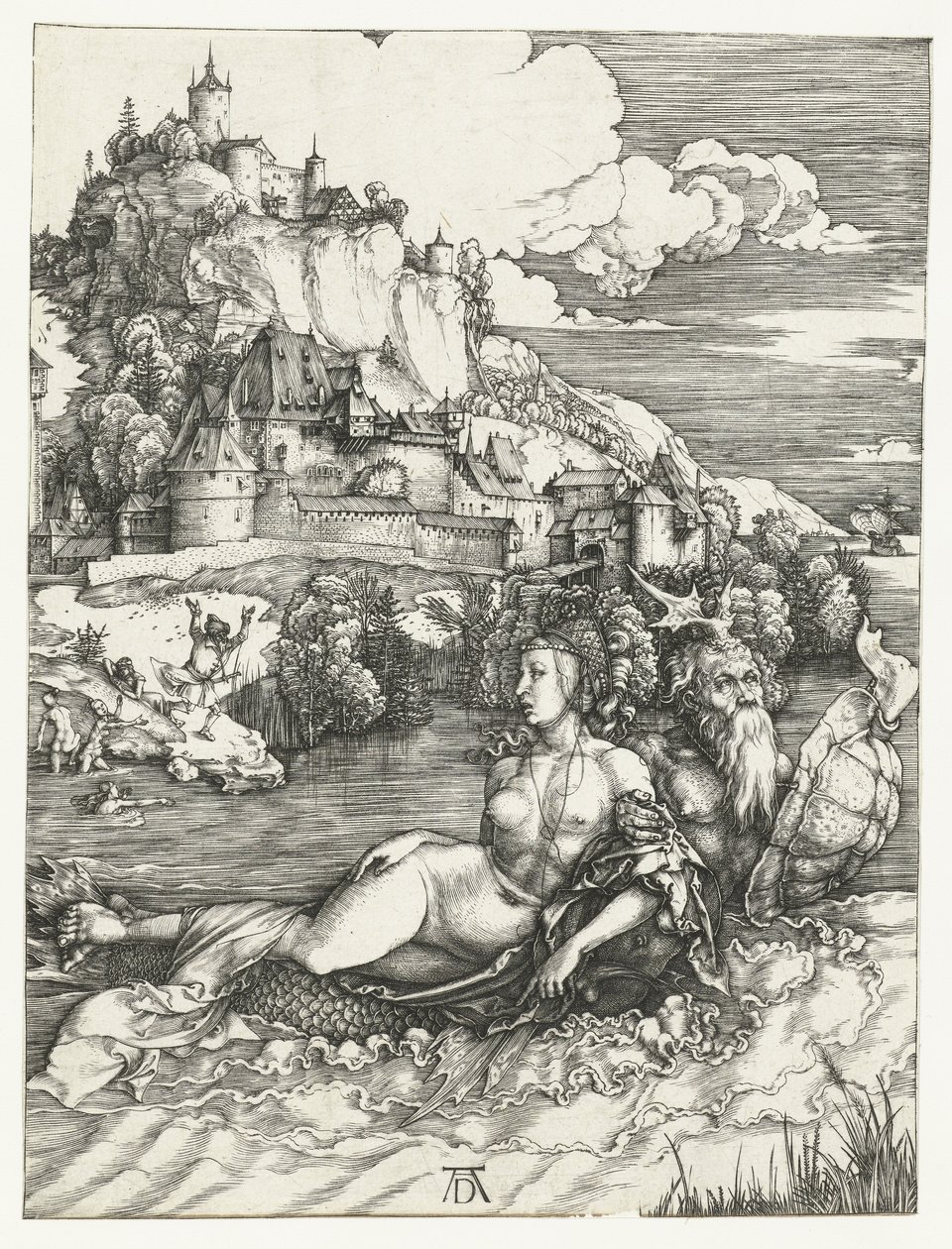 Il rapimento di Amymone da parte del mostro marino da Albrecht Dürer or Duerer