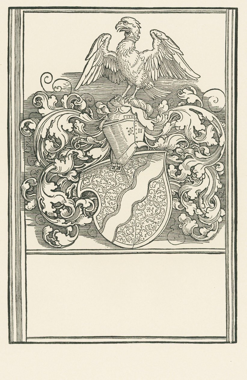 Lo stemma di Michael Behaim, 1518-20 circa (xilografia) da Albrecht Dürer or Duerer