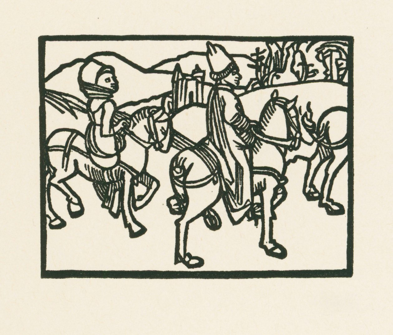 Il principe a cavallo, 1489-90 circa (xilografia) da Albrecht Dürer or Duerer