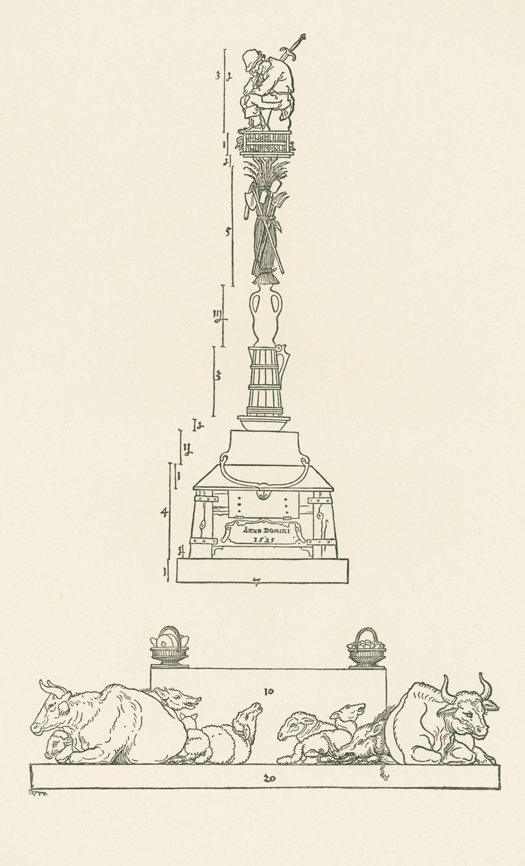 Colonna della vittoria per la sottomissione dei contadini insorti da Albrecht Dürer or Duerer