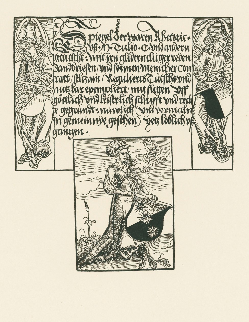 Giovane donna con in mano uno stemma da Albrecht Dürer or Duerer