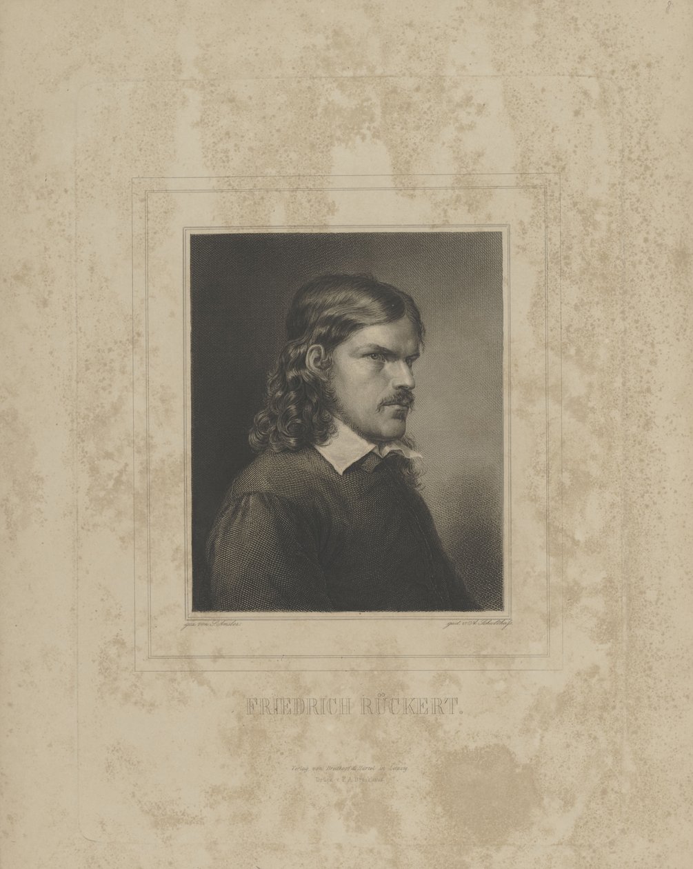 Ritratto di Friedrich Rückert da Albrecht Fürchtegott Schultheiss