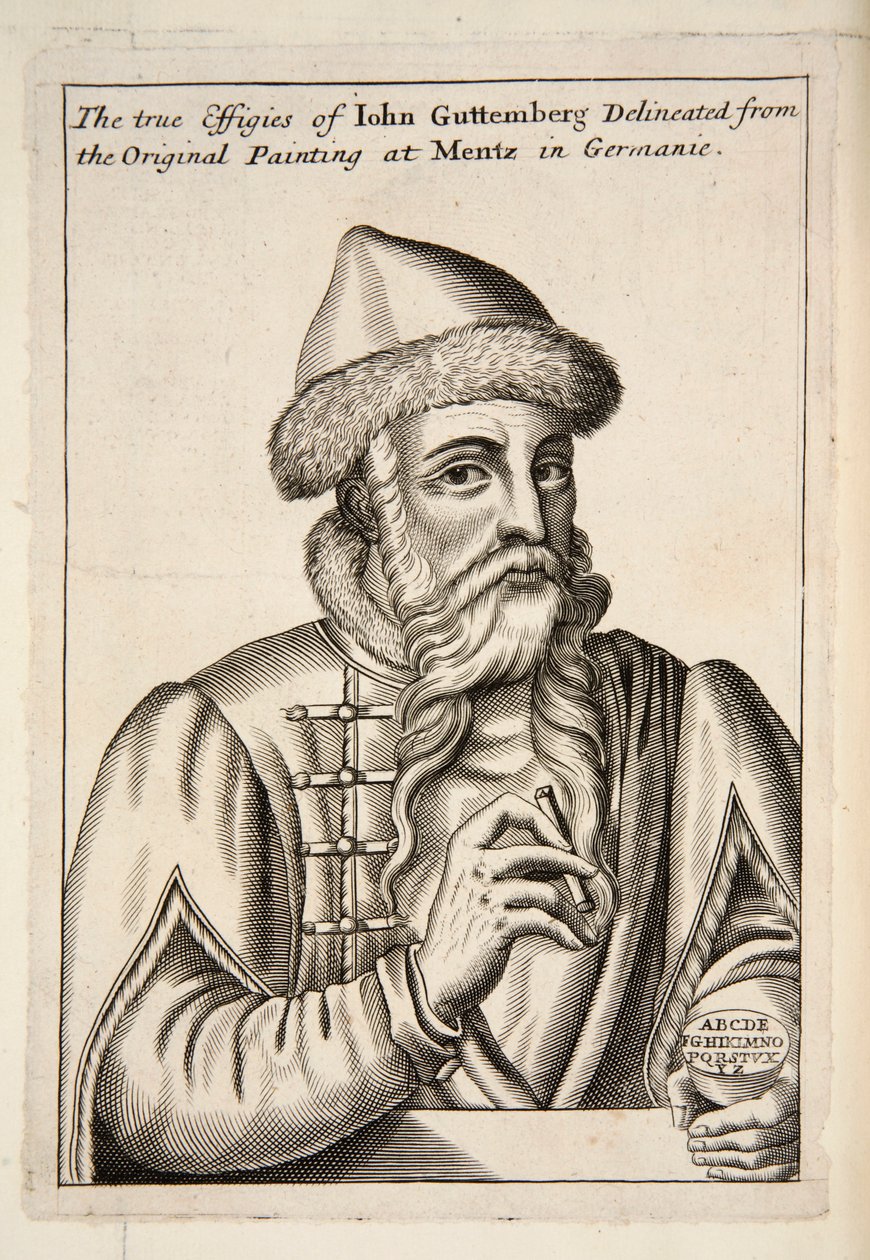 Johann Gutenberg, pub. 1683 da Albrecht Mentz