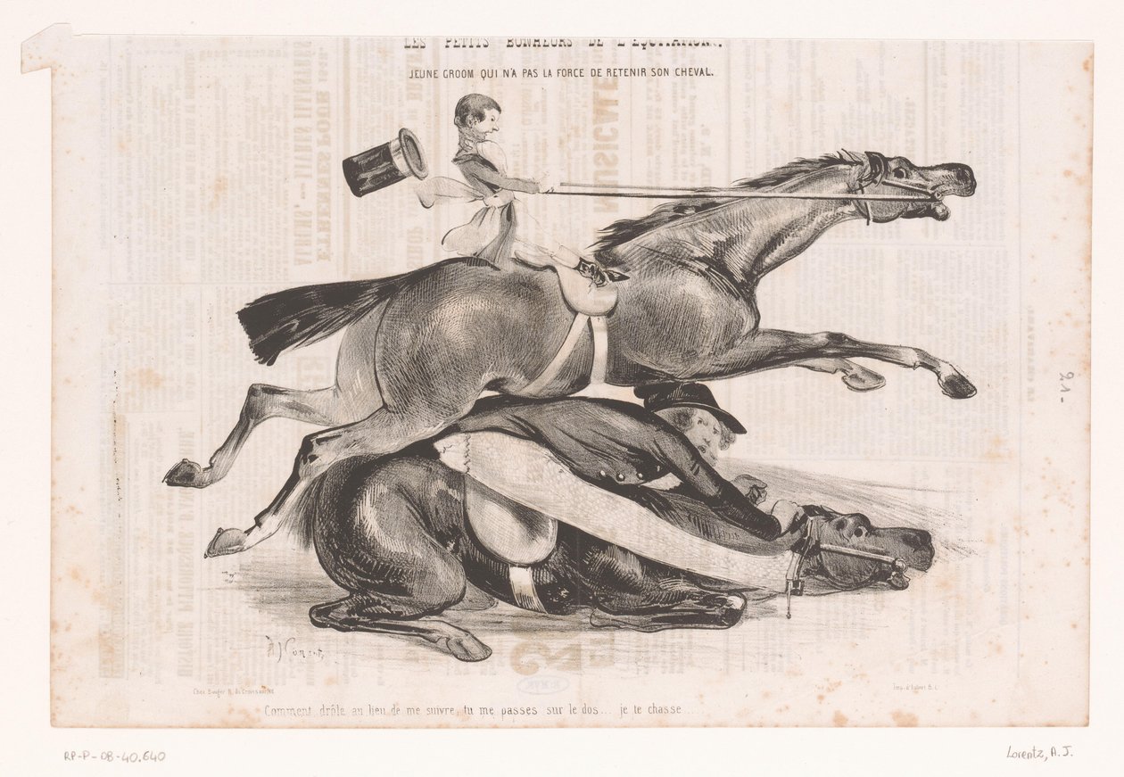 Giovane perde il controllo del suo cavallo da Alcide Joseph Lorentz