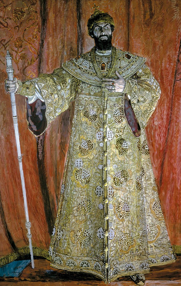 Ritratto di Feodor Chaliapin come Boris Godunov da Aleksandr Jakovlevic Golovin
