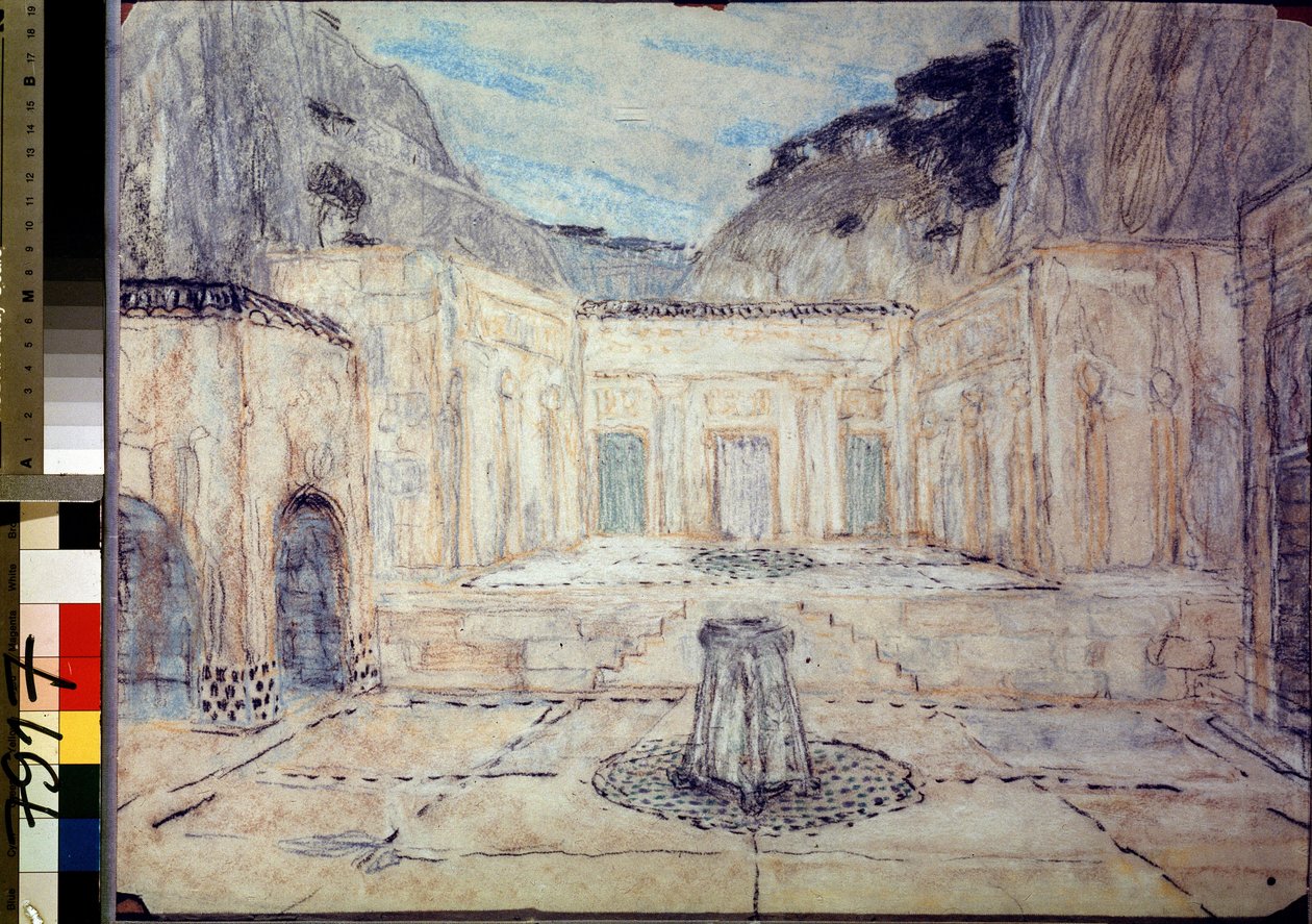 Progetto di decorazione per la tragedia Antigone dopo Sofocle da Aleksandr Jakovlevic Golovin