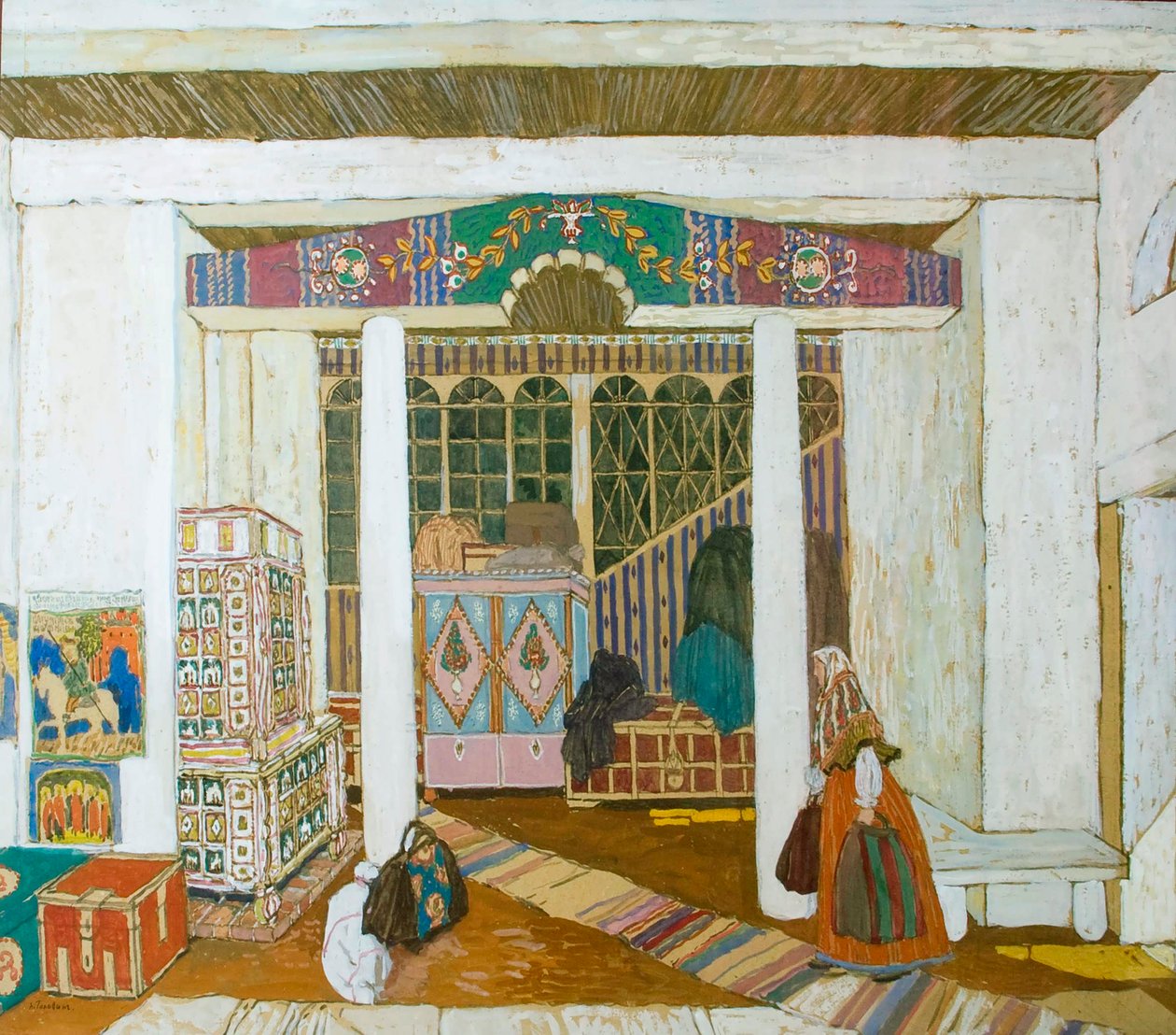 Scenografia per il dramma La Tempesta, di Alexander Ostrovsky, 1916 da Aleksandr Jakovlevic Golovin