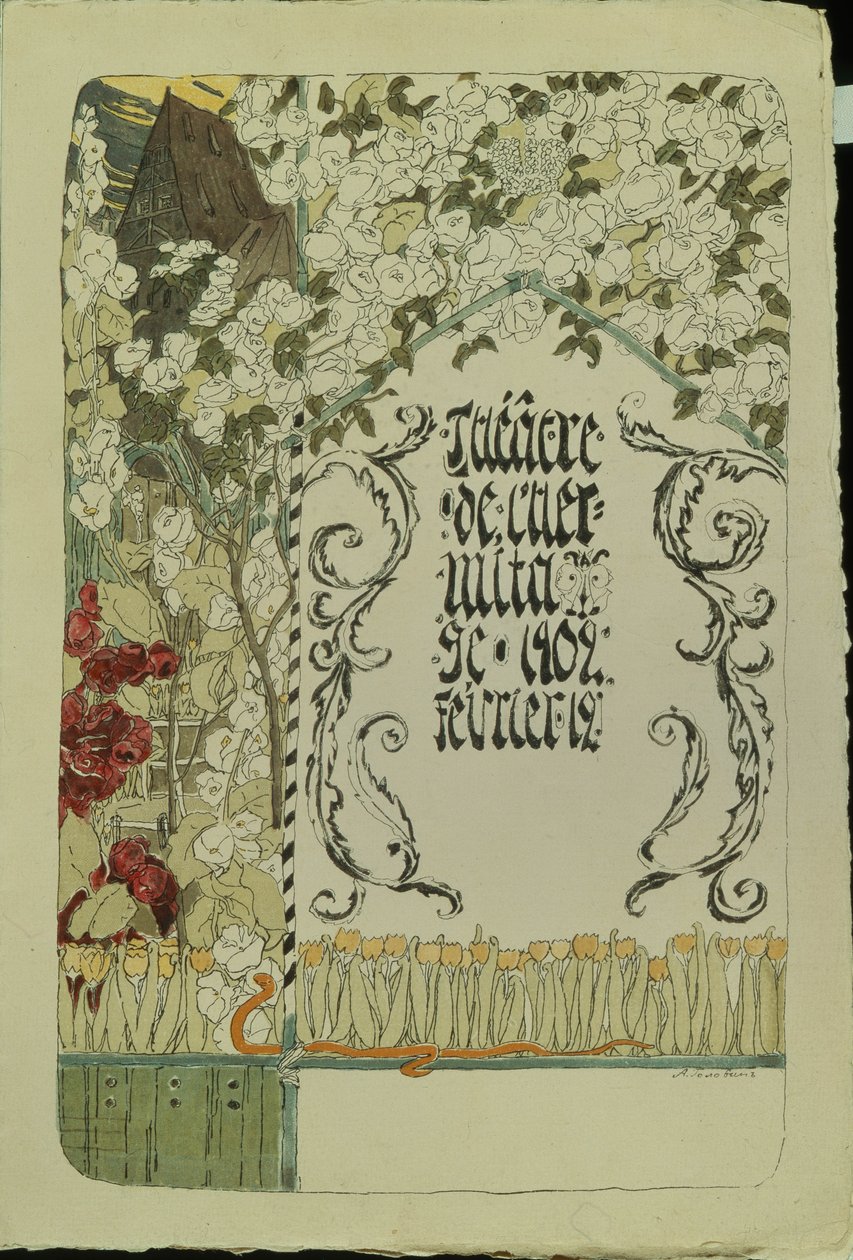 Programma teatrale per la pièce teatrale Faust, 1902 da Aleksandr Jakovlevic Golovin
