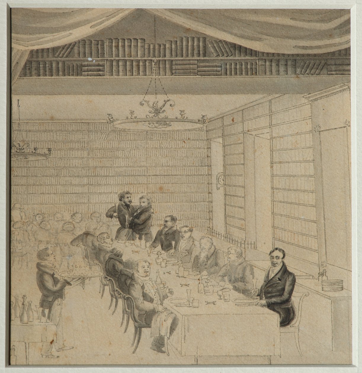 Festa Letteraria nella Libreria di Aleksander Smirdin da Aleksandr Pavlovich Bryullov