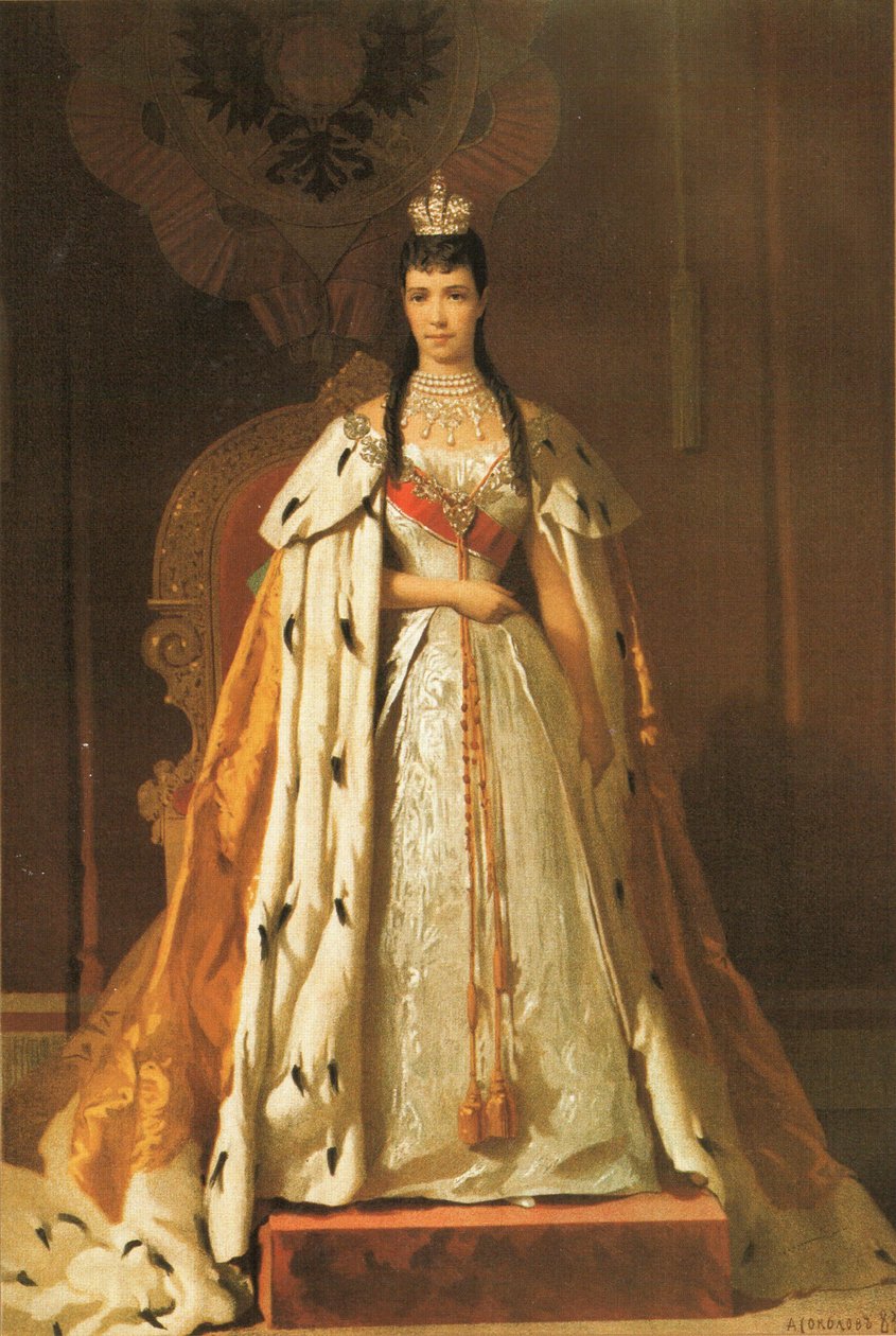 Ritratto di Maria Fyodorovna (1847-1928) da Aleksandr Petrovic Sokolov