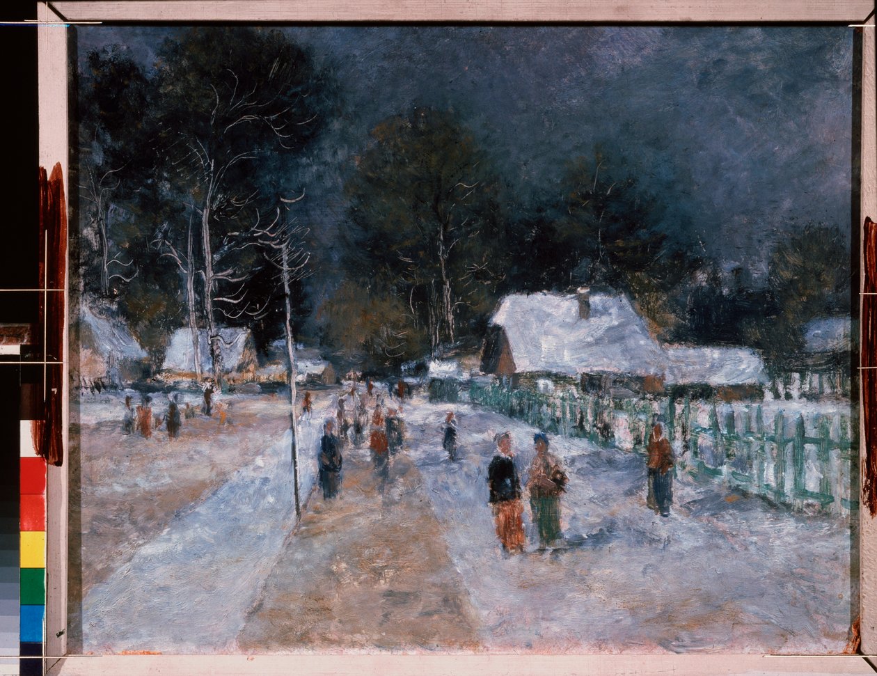 Inverno. Opera di Alexander Vasilyevich Shevchenko, olio su cartone da Aleksandr Vasilievich Shevchenko