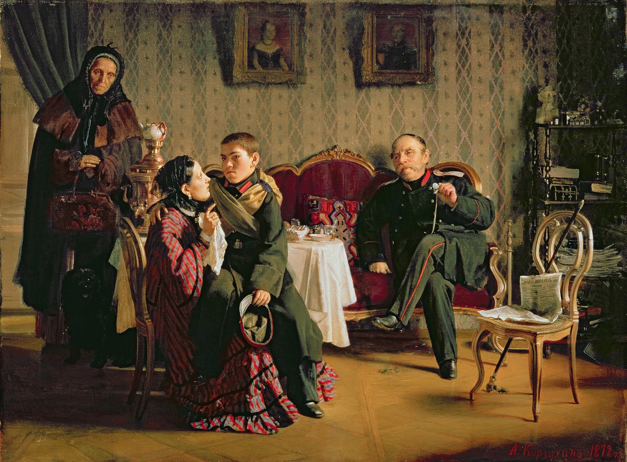 Giorno della Partenza, 1872 da Aleksei Ivanovich Korzukhin