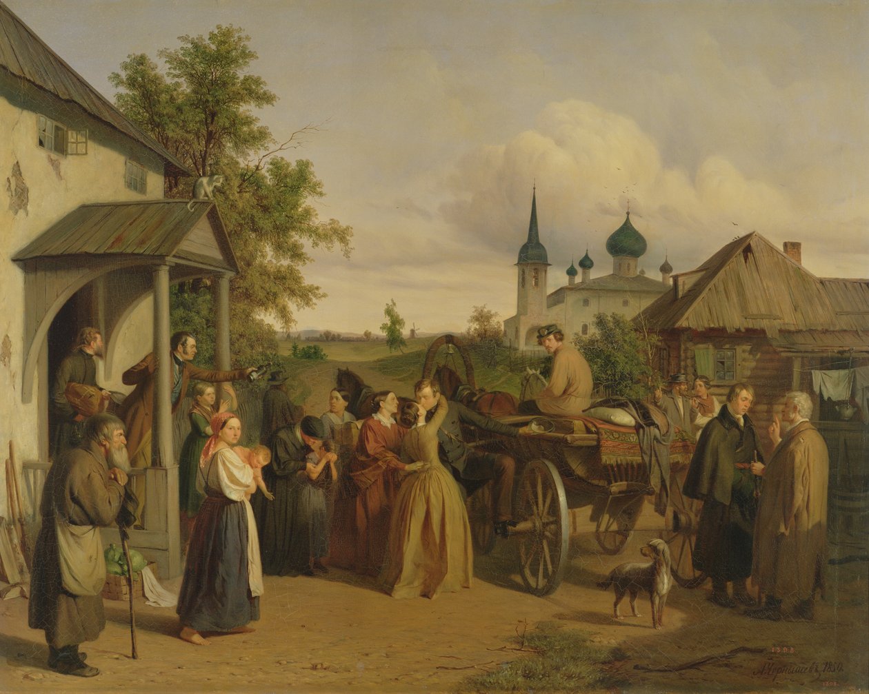 La partenza, 1850 da Aleksei Filippovich Chernyshev