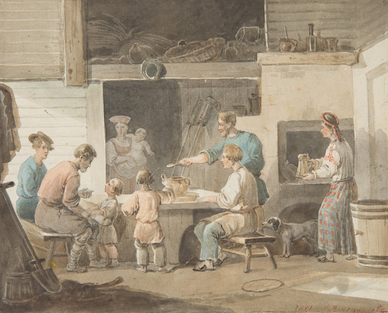 Ora di pranzo da Aleksei Gavrilovich Venetsianov