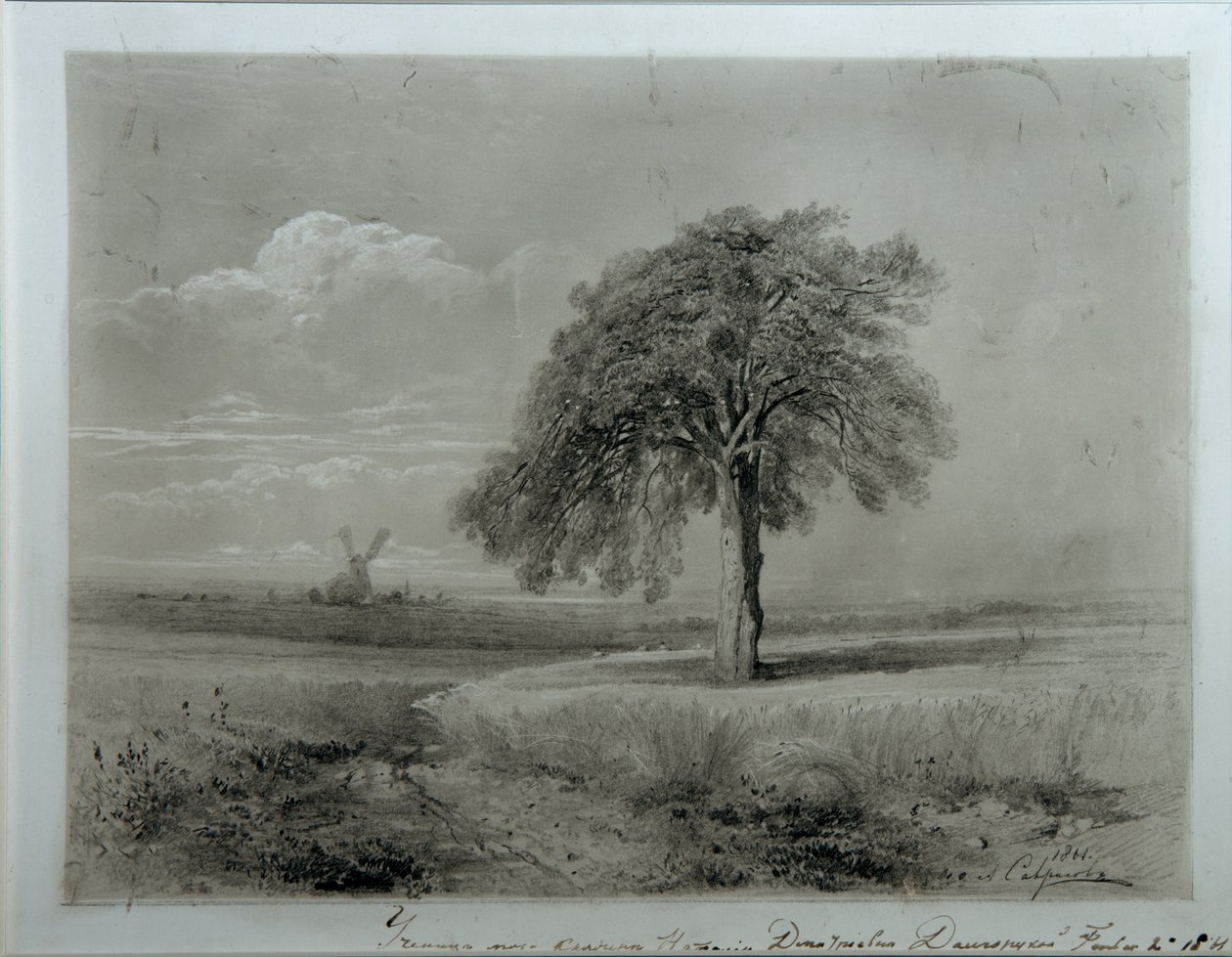 Paesaggio con mulino a vento da Alexei Kondratjewitsch Sawrassow