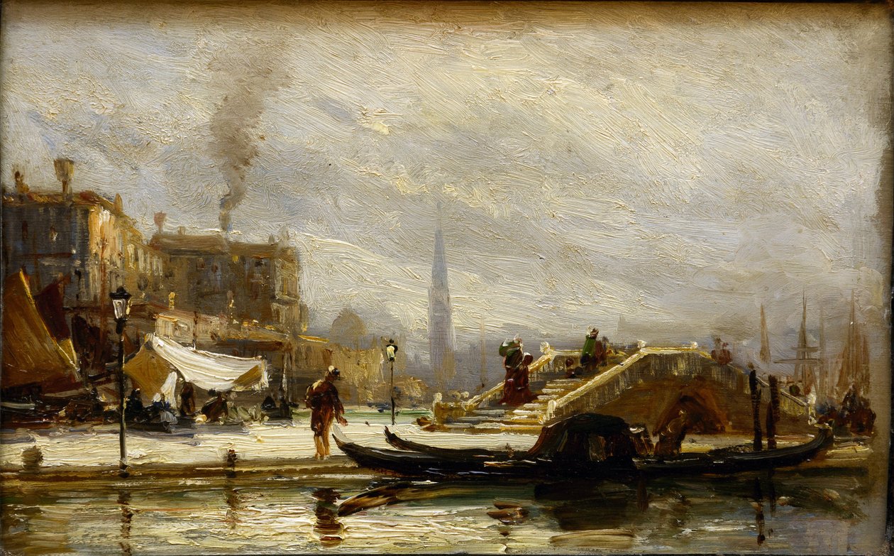 Venezia vicino alla stazione ferroviaria. Mezzogiorno da Aleksei Petrovich Bogolyubov