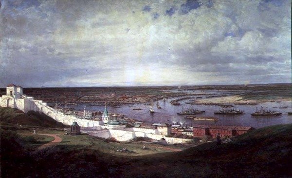 Veduta di Nizhny Novgorod da Aleksei Petrovich Bogolyubov