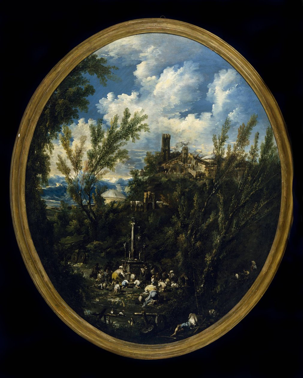 Adoratori a un santuario da Alessandro Magnasco