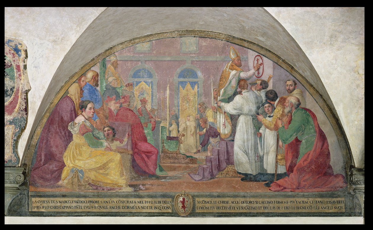 Papa Eugenio IV consacra il convento di San Marco nel 1442 da Alessandro Tiarini