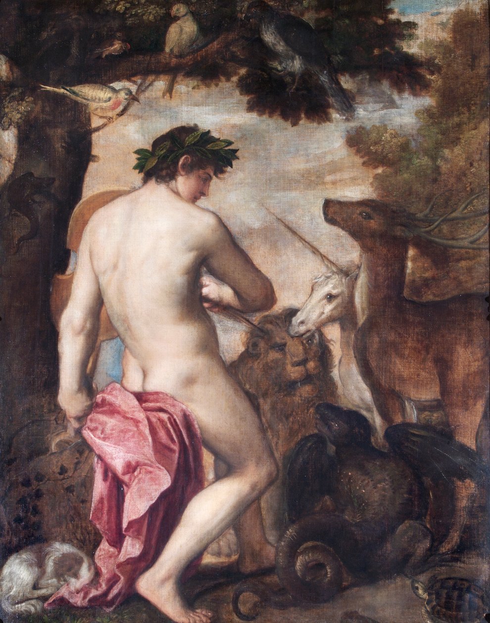 Orfeo che incanta gli animali da Alessandro (1588–1649) (attr. to) Titian (workshop of) and Padovanino