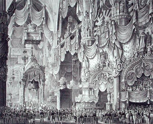 Incoronazione di Ferdinando I (1793-1875) nel Duomo di Milano da Alessandro (after) Sanquirico