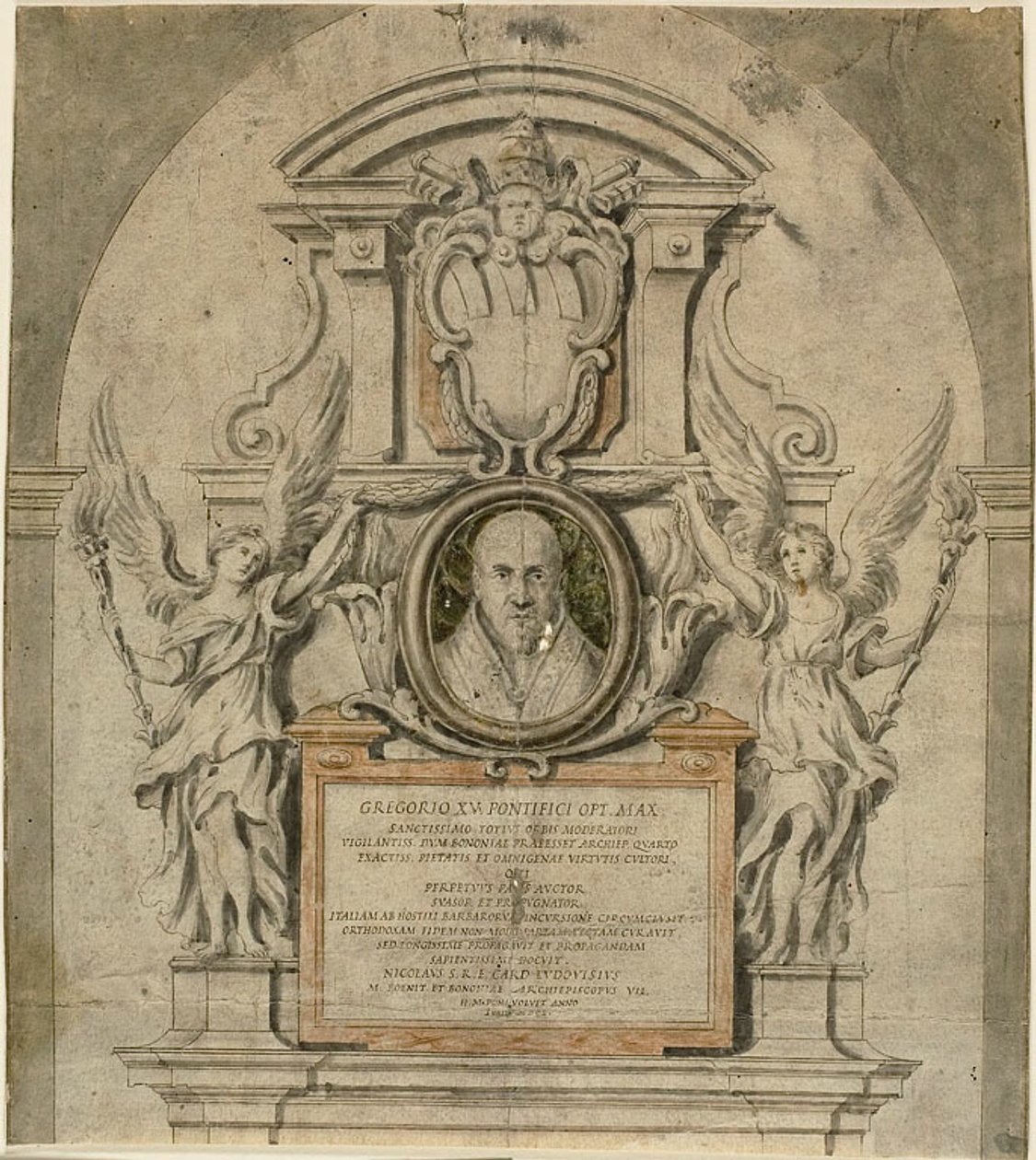 Progetto per il monumento a papa Gregorio XV da Alessandro Algardi
