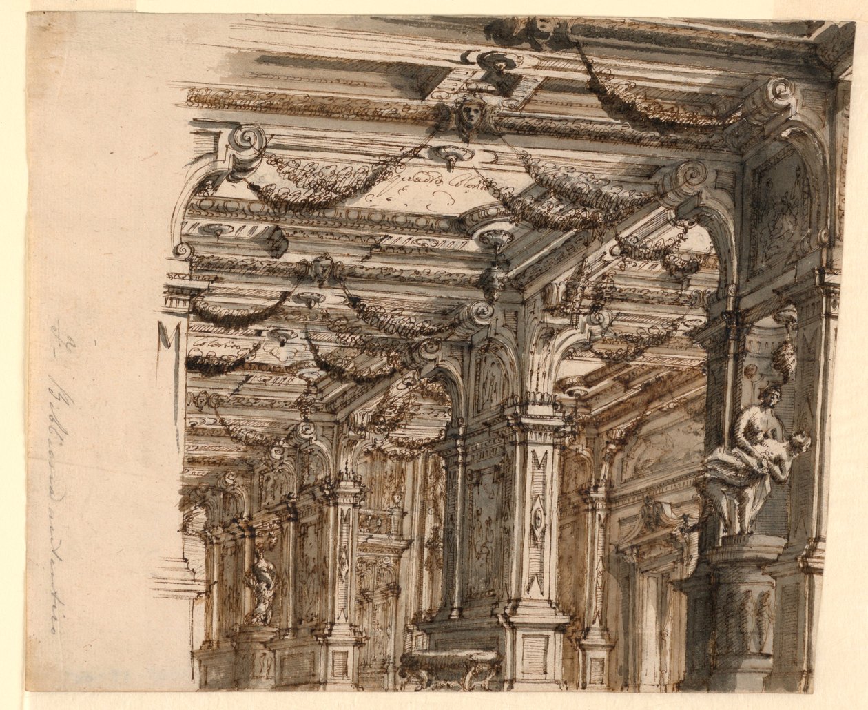 Scenografia: interno del palazzo da Alessandro Galli Bibiena, 1686 – 1748