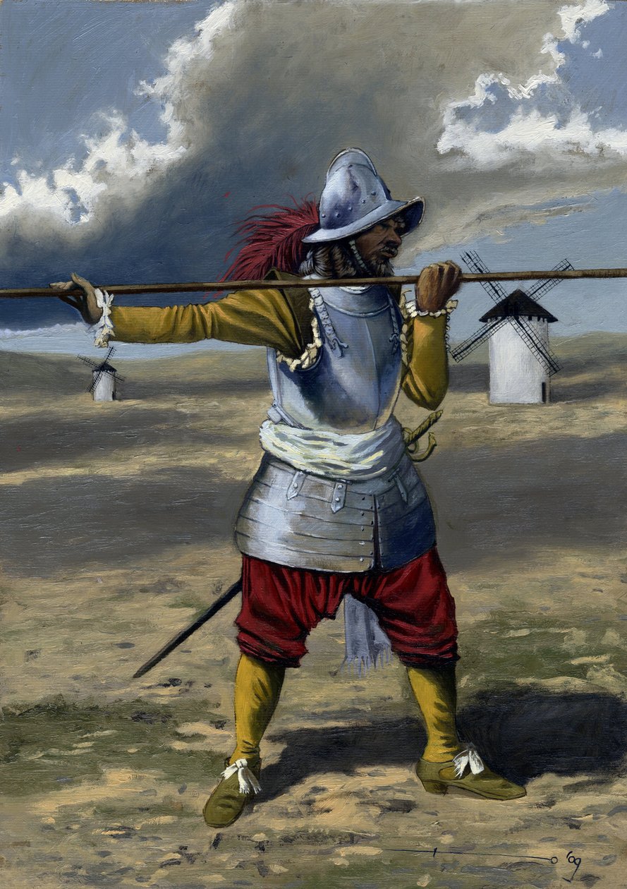 Un tercio, picchiere della fanteria spagnola tra il 1534 e il 1704. Disegno di Alessandro Lonati da Alessandro Lonati