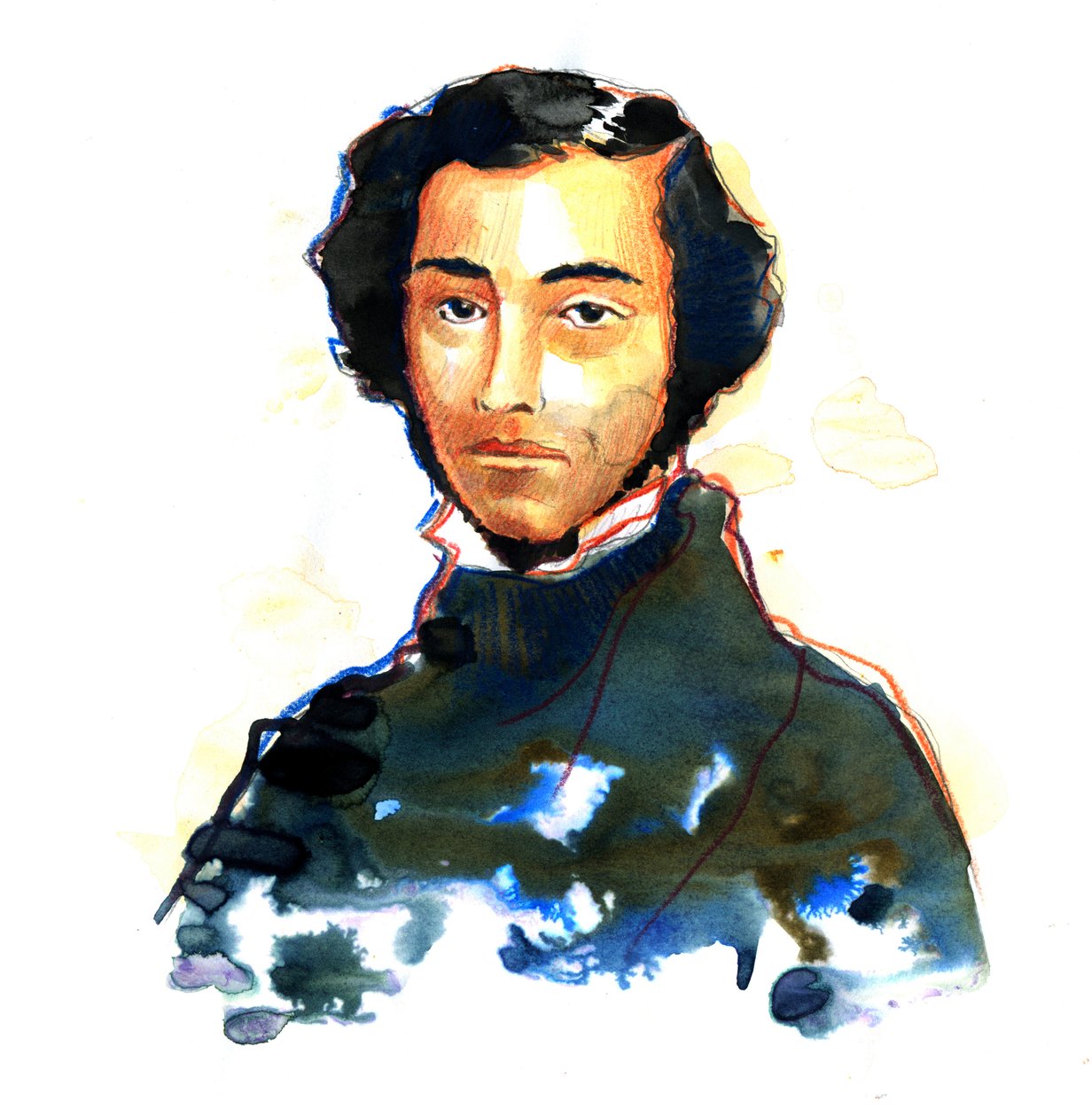 Charles-Alexis-Henri Clerel de Tocqueville (1805-59) - Ritratto di Alexis de Tocqueville da Alessandro Lonati