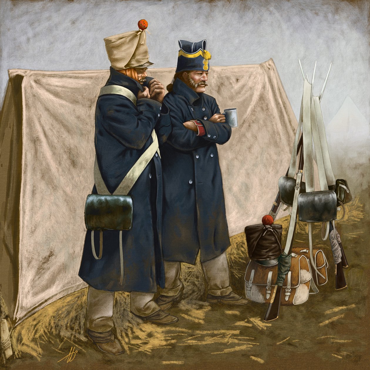 Bivacco invernale francese, Primo Impero, 2018 da Alessandro Lonati