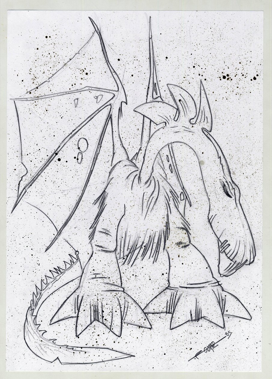 Animale leggendario per illustrazione fantasy: drago da Alessandro Lonati