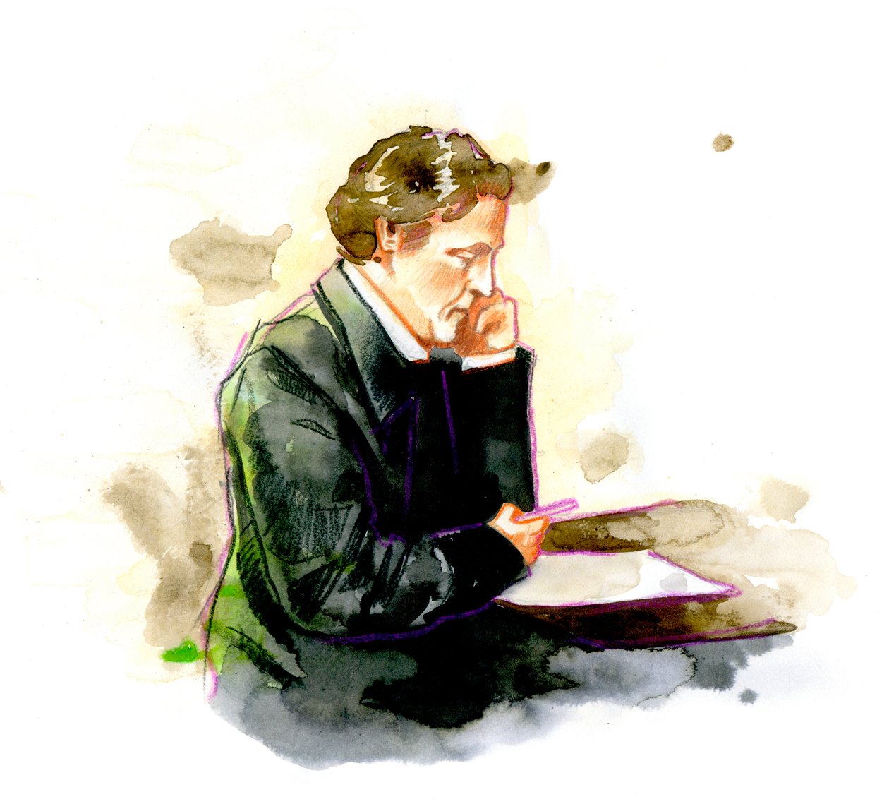 Ritratto di Lewis Carroll da Alessandro Lonati
