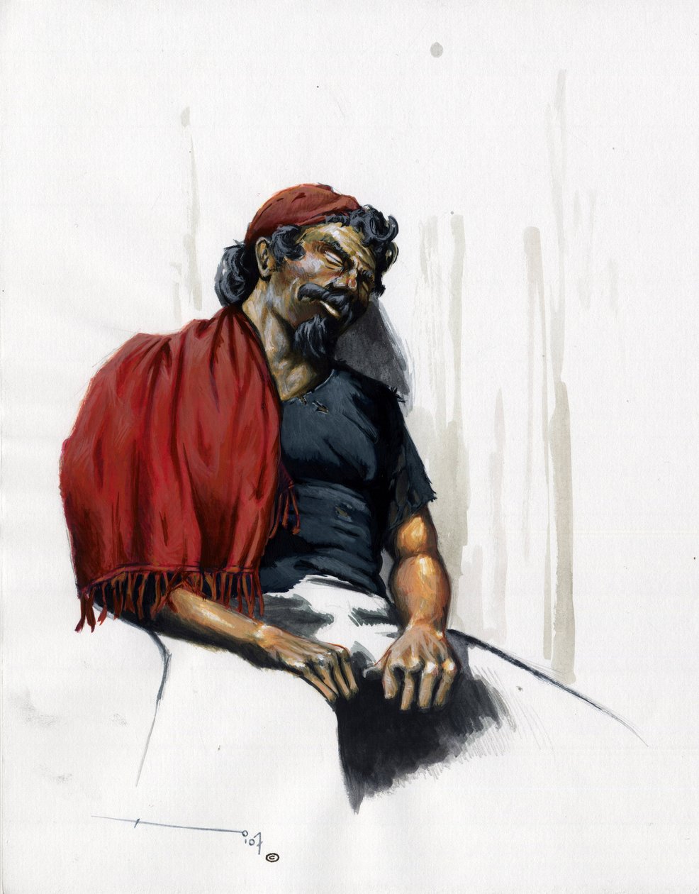 Pirata o marinaio addormentato da Alessandro Lonati