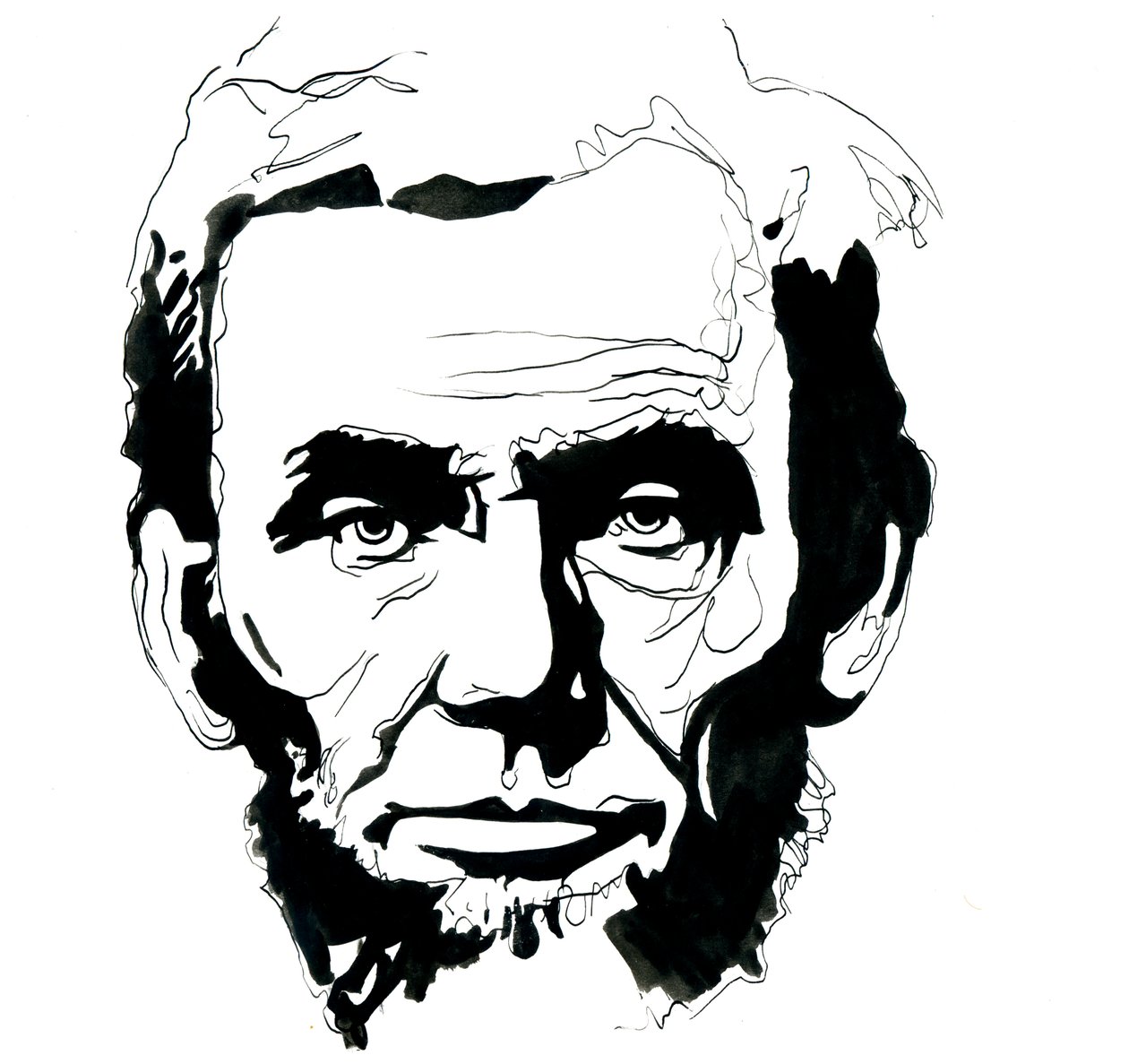 Ritratto di Abraham Lincoln (1809-1865) Presidente degli Stati Uniti da Alessandro Lonati