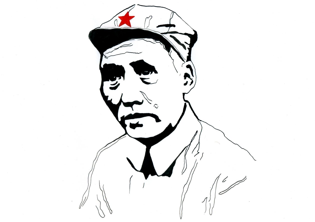 Ritratto del rivoluzionario comunista cinese e padre fondatore della Repubblica Popolare Cinese Mao Zedong da Alessandro Lonati