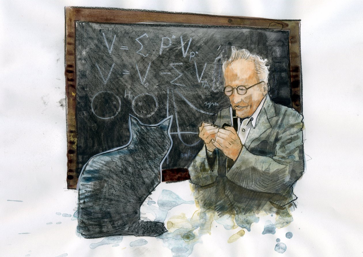 Ritratto di Erwin Schrödinger (1887-1961) da Alessandro Lonati