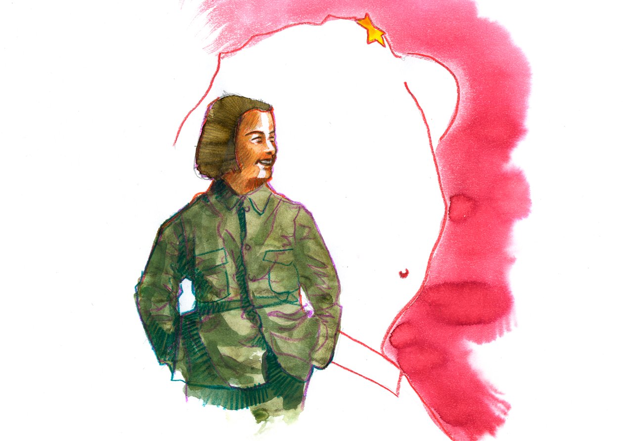 Ritratto di Jiang Qing (1914-1991) moglie di Mao Zedong da Alessandro Lonati