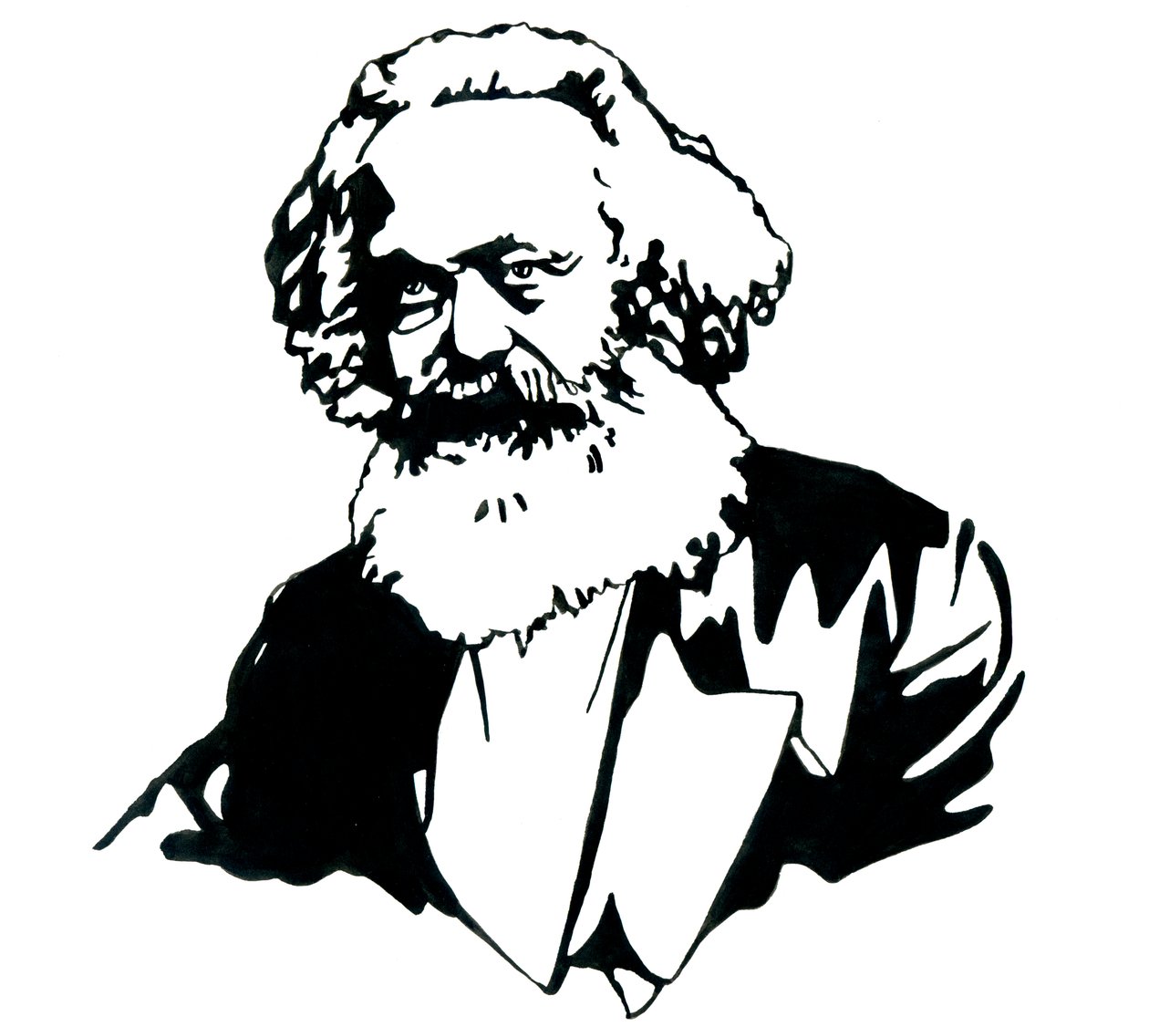 Ritratto di Karl Marx da Alessandro Lonati