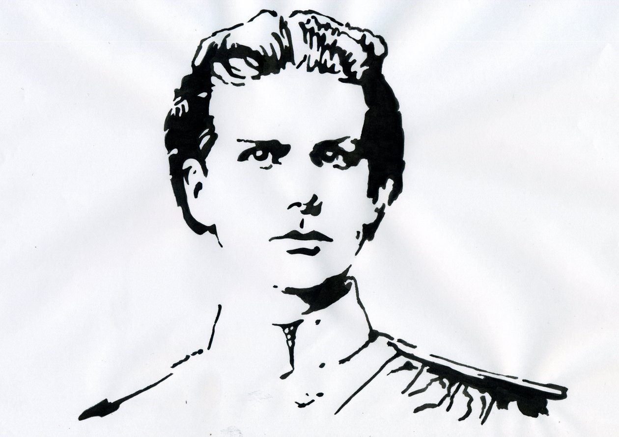 Ritratto di Luigi II di Baviera da Alessandro Lonati